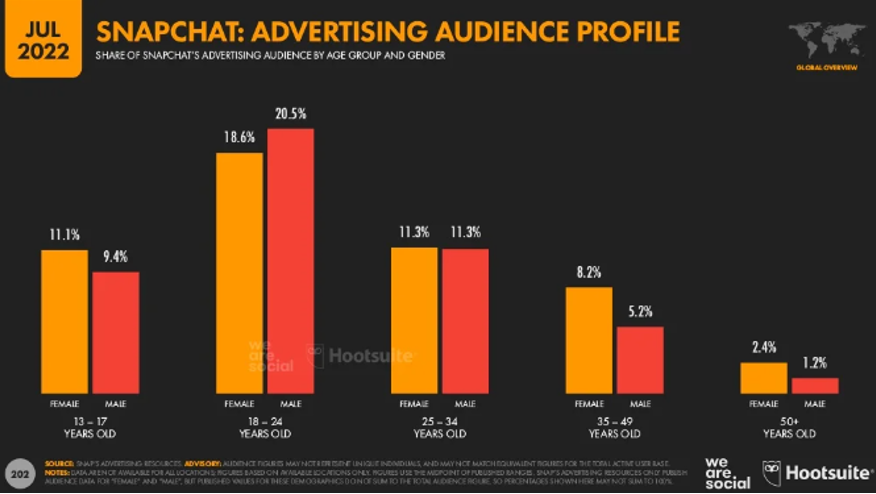 Snapchat Advertising Audience Profile July 2022